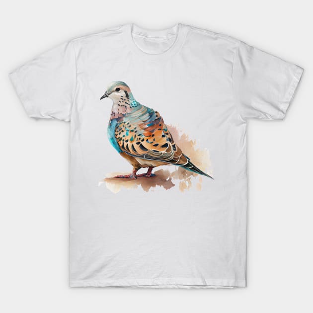 Turtle Dove Watercolor T-Shirt by CreativeDesignsx